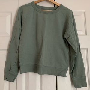 Everlane Lightweight French Terry Crew, size small